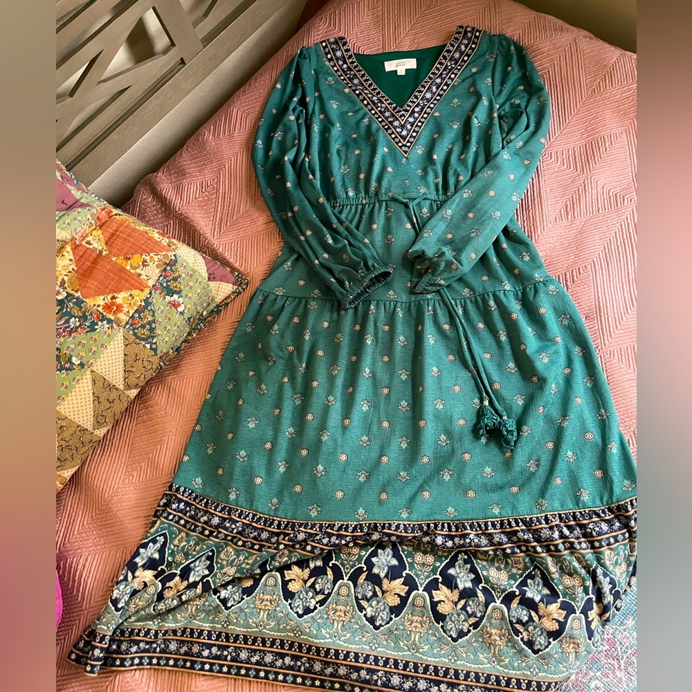 Lucky brand teal floral dress